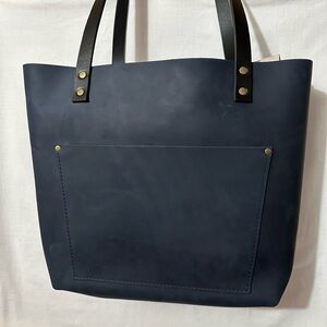Portland leather tote bag